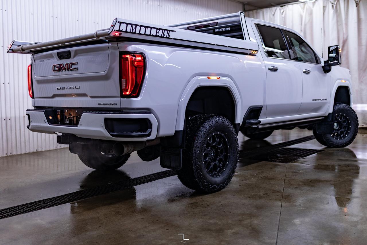 2023 GMC Sierra 3500HD 4x4 Crew Cab Denali Diesel Leather Roof Nav 6" Lift Red Deer AB