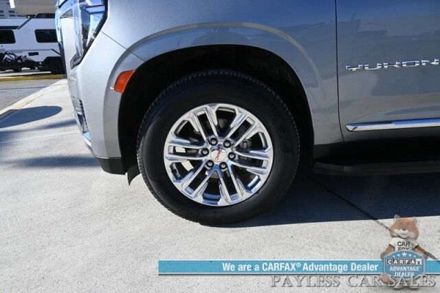 2023 GMC Yukon SLT / 4X4 / Auto Start / Heated & Cooled Leather Seats / Bose Speakers / Lane Depart & Blind Spot / Forward Collision Alert / 3rd Row / Seats 7 / Apple CarPlay & Android Auto / Back Up Camera / Tow Pkg / 1-Owner Anchorage AK