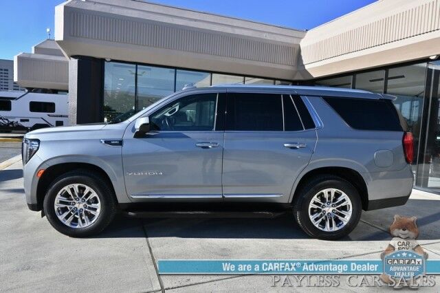 2023 GMC Yukon SLT / 4X4 / Auto Start / Heated & Cooled Leather Seats / Bose Speakers / Lane Depart & Blind Spot / Forward Collision Alert / 3rd Row / Seats 7 / Apple CarPlay & Android Auto / Back Up Camera / Tow Pkg / 1-Owner