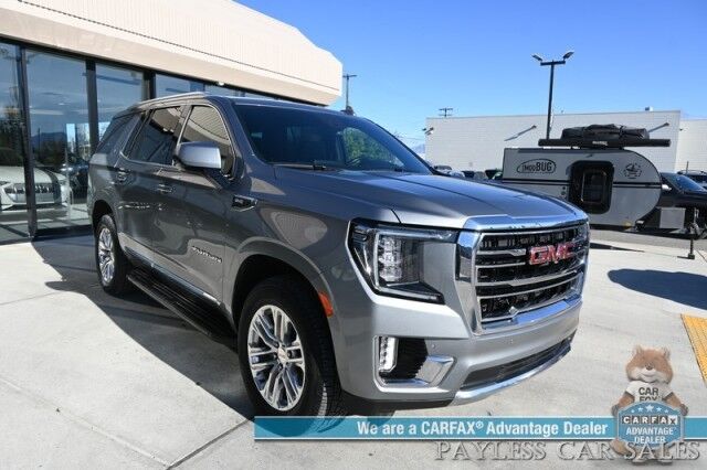 2023 GMC Yukon SLT / 4X4 / Auto Start / Heated & Cooled Leather Seats / Bose Speakers / Lane Depart & Blind Spot / Forward Collision Alert / 3rd Row / Seats 7 / Apple CarPlay & Android Auto / Back Up Camera / Tow Pkg / 1-Owner Anchorage AK
