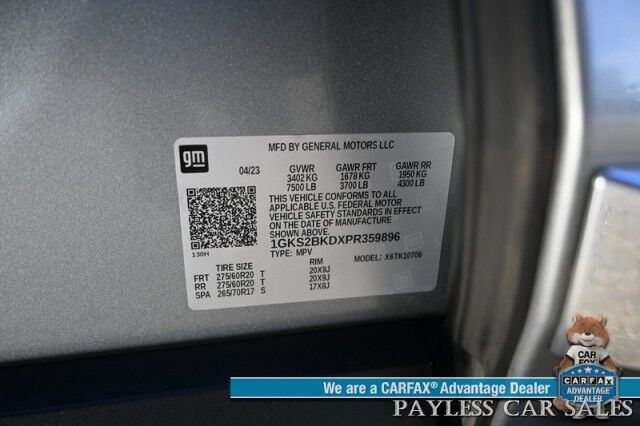 2023 GMC Yukon SLT / AWD / Auto Start / Heated & Cooled Leather Seats / Lane Watch & Blind Spot Alert / Bose Speakers / Apple CarPlay & Android Auto / 3rd Row / Seats 8 / Back Up Cam / Block Heater / Tow Pkg / 1-Owner Wasilla AK