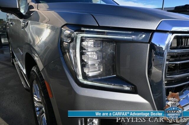 2023 GMC Yukon SLT / AWD / Auto Start / Heated & Cooled Leather Seats / Lane Watch & Blind Spot Alert / Bose Speakers / Apple CarPlay & Android Auto / 3rd Row / Seats 8 / Back Up Cam / Block Heater / Tow Pkg / 1-Owner Anchorage AK