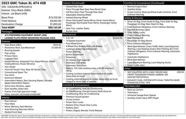 2023 GMC Yukon XL AT4 Raleigh NC