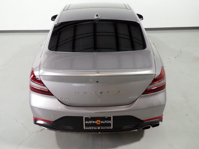 2023 Genesis G70 2.0T AWD *SPORT PRESTIGE PKG, NAVIGATION, ADAPTIVE CRUISE, SAFETY ALERTS, BACKUP-CAMERA, MOONROOF, LEATHER, CLIMATE SEATS, HEATED STEERING, LEXICON AUDIO, WIRELESS CHARGING, ANDROID & APPLE Round Rock TX