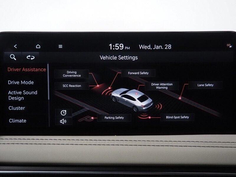 2023 Genesis G70 2.0T AWD *SPORT PRESTIGE PKG, NAVIGATION, ADAPTIVE CRUISE, SAFETY ALERTS, BACKUP-CAMERA, MOONROOF, LEATHER, CLIMATE SEATS, HEATED STEERING, LEXICON AUDIO, WIRELESS CHARGING, ANDROID & APPLE Round Rock TX