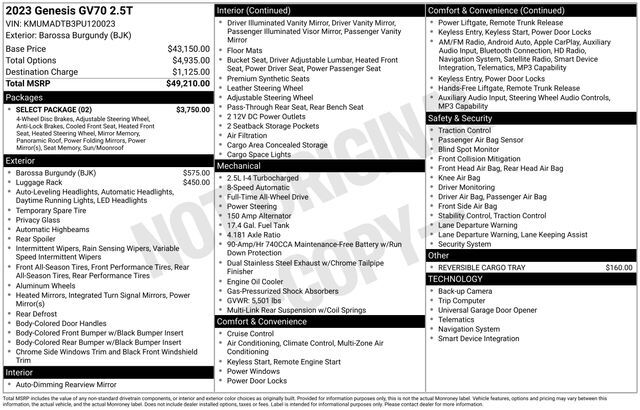 2023 Genesis GV70 2.5T Raleigh NC