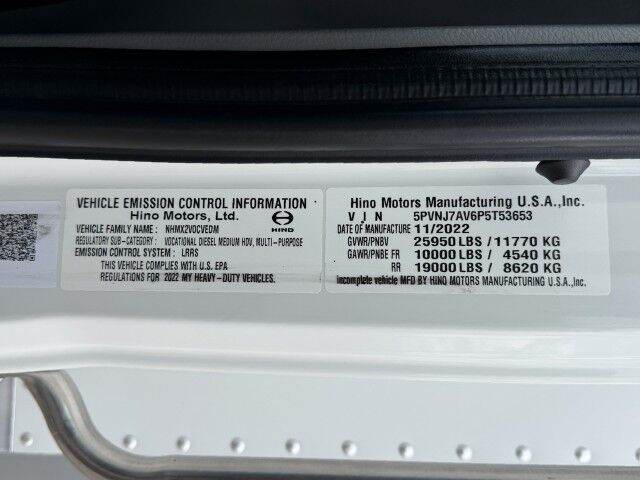 2023 Hino L6 26' Dry Box Truck with 3,000 lb. Lift Gate Homestead FL