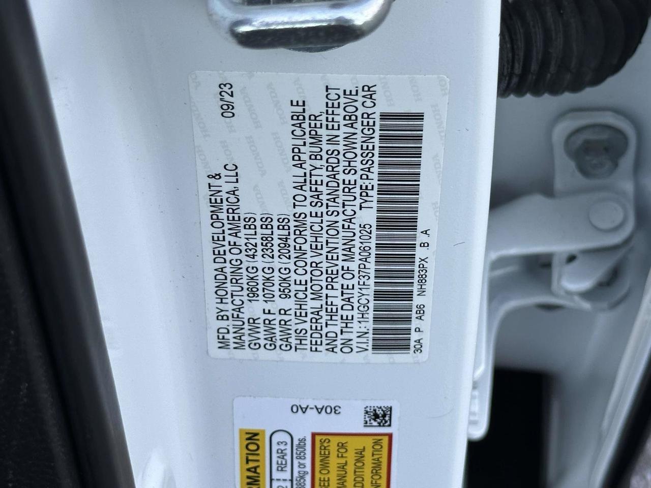 2023 Honda Accord EX Alexandria VA