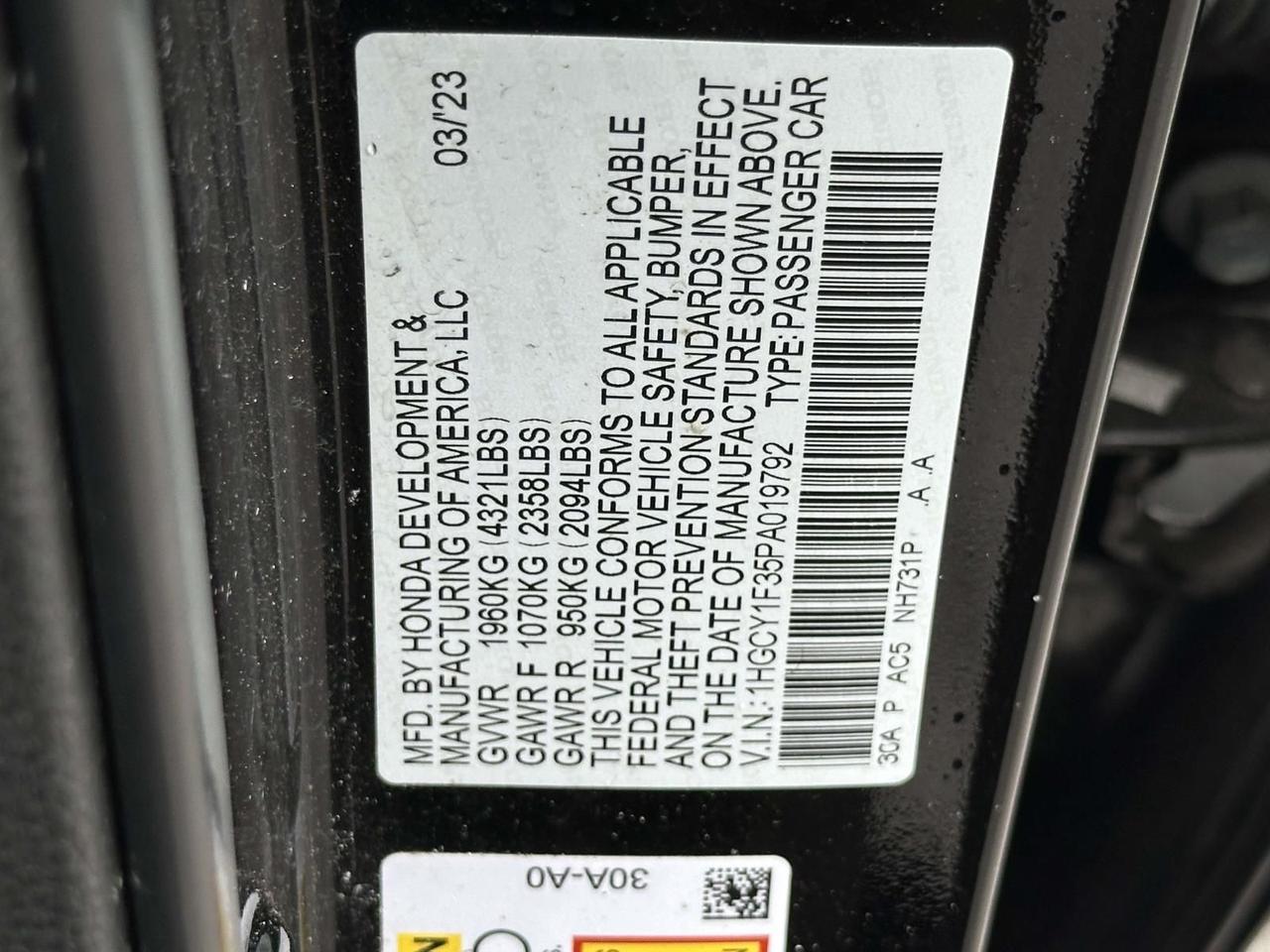 2023 Honda Accord EX Alexandria VA