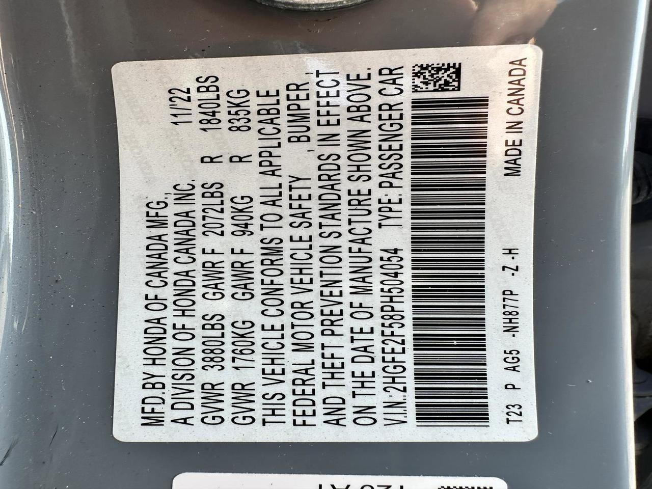 2023 Honda Civic Sedan Sport San Clemente CA