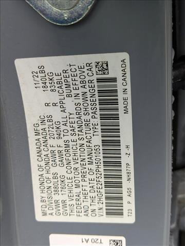 2023 Honda Civic Sedan Sport Roseville CA