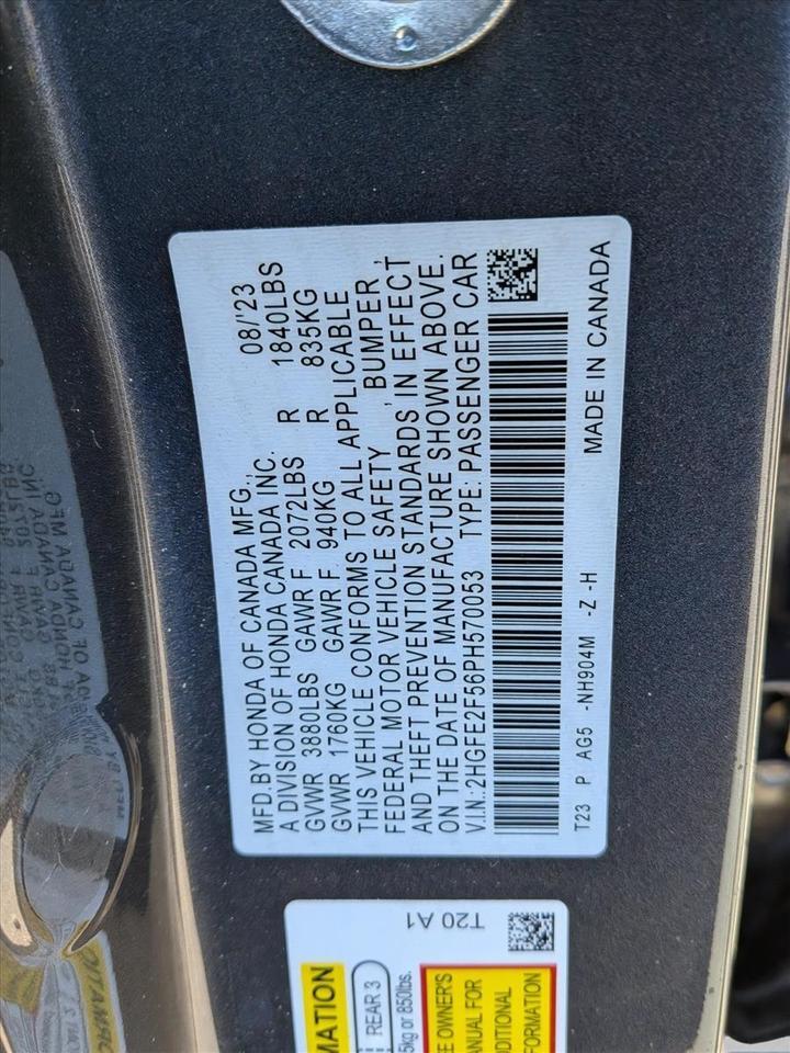 2023 Honda Civic Sedan Sport Roseville CA