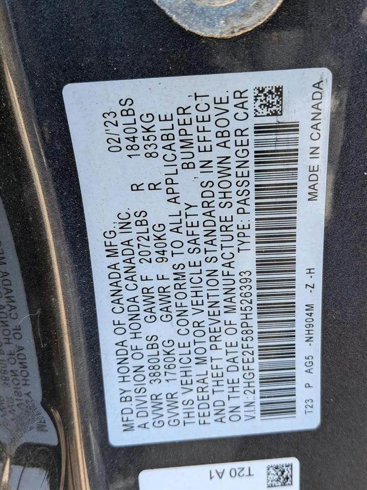 2023 Honda Civic Sedan Sport Roseville CA