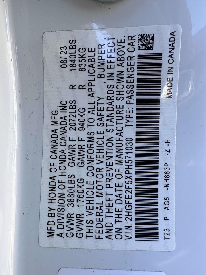 2023 Honda Civic Sedan Sport San Clemente CA