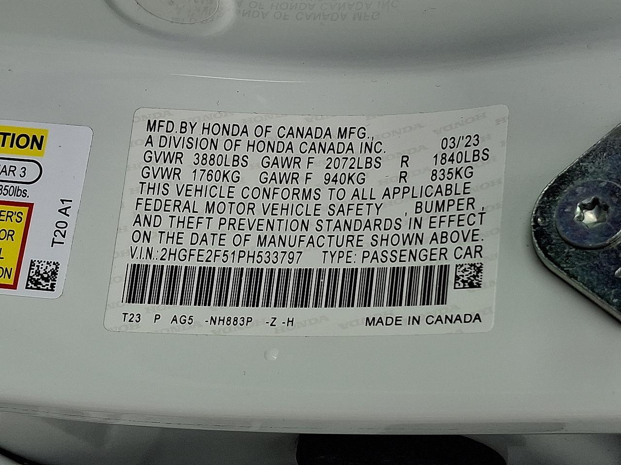 2023 Honda Civic Sedan Sport Vineland NJ