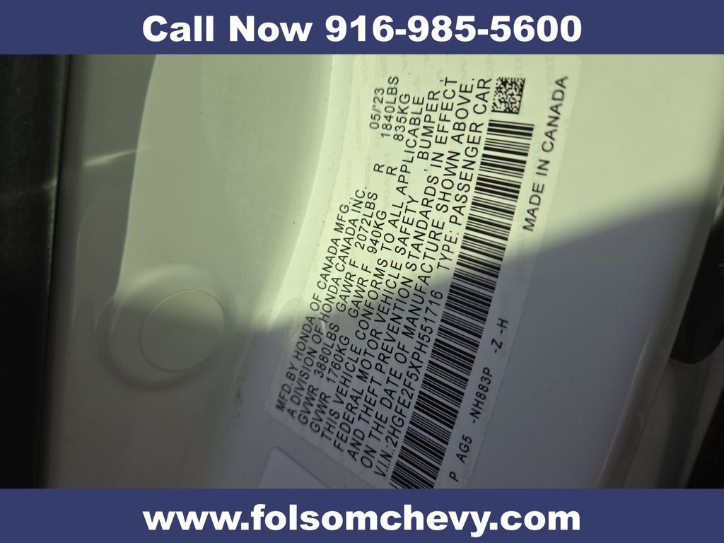 2023 Honda Civic Sport Folsom CA