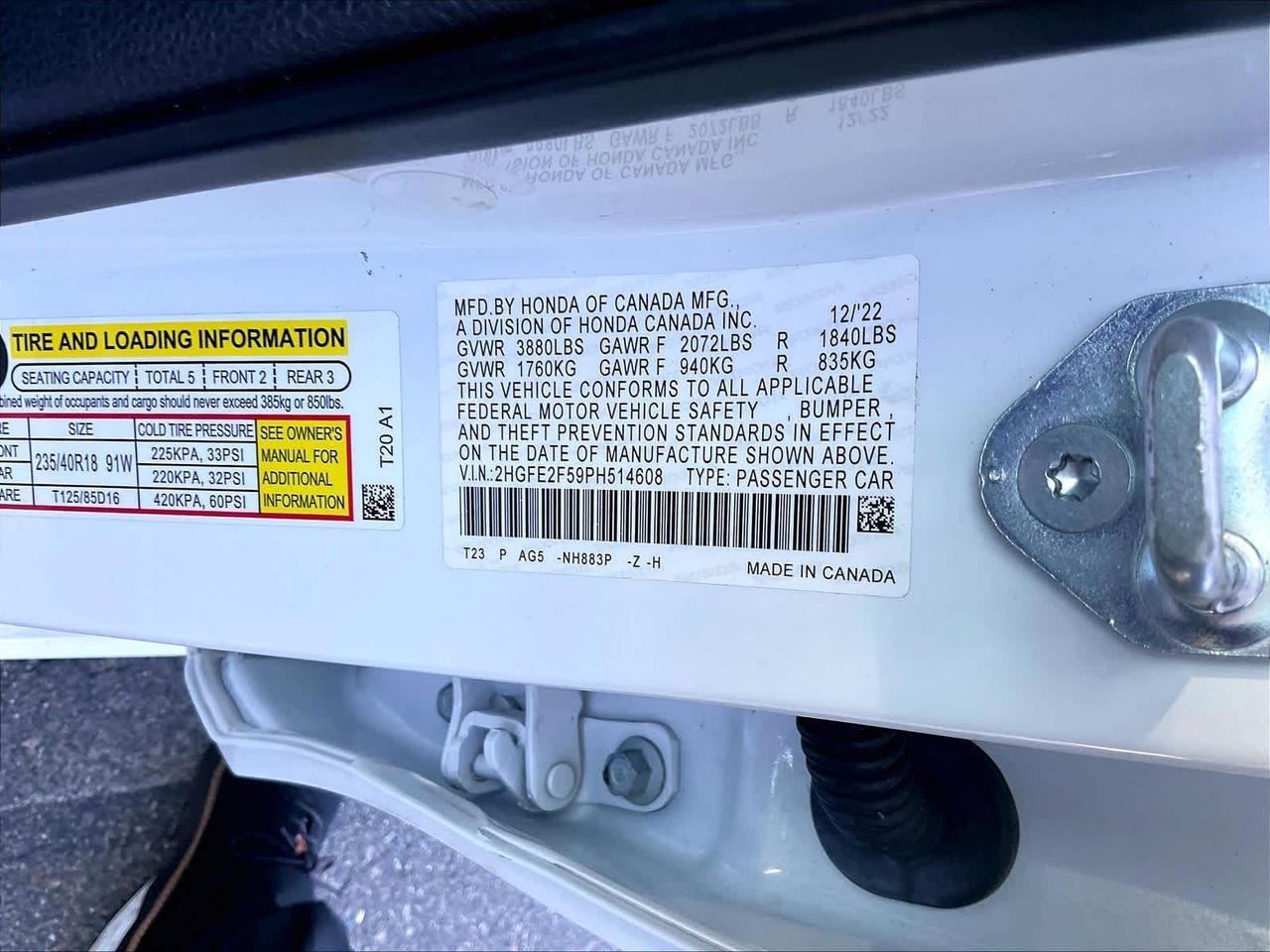 2023 Honda Civic Sport Roseville CA