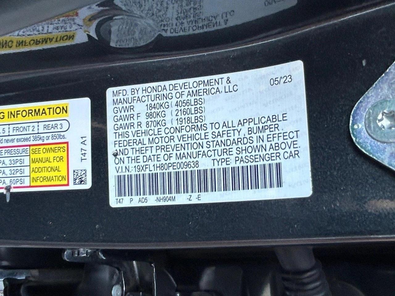 2023 Honda Civic Sport Touring Roseville CA