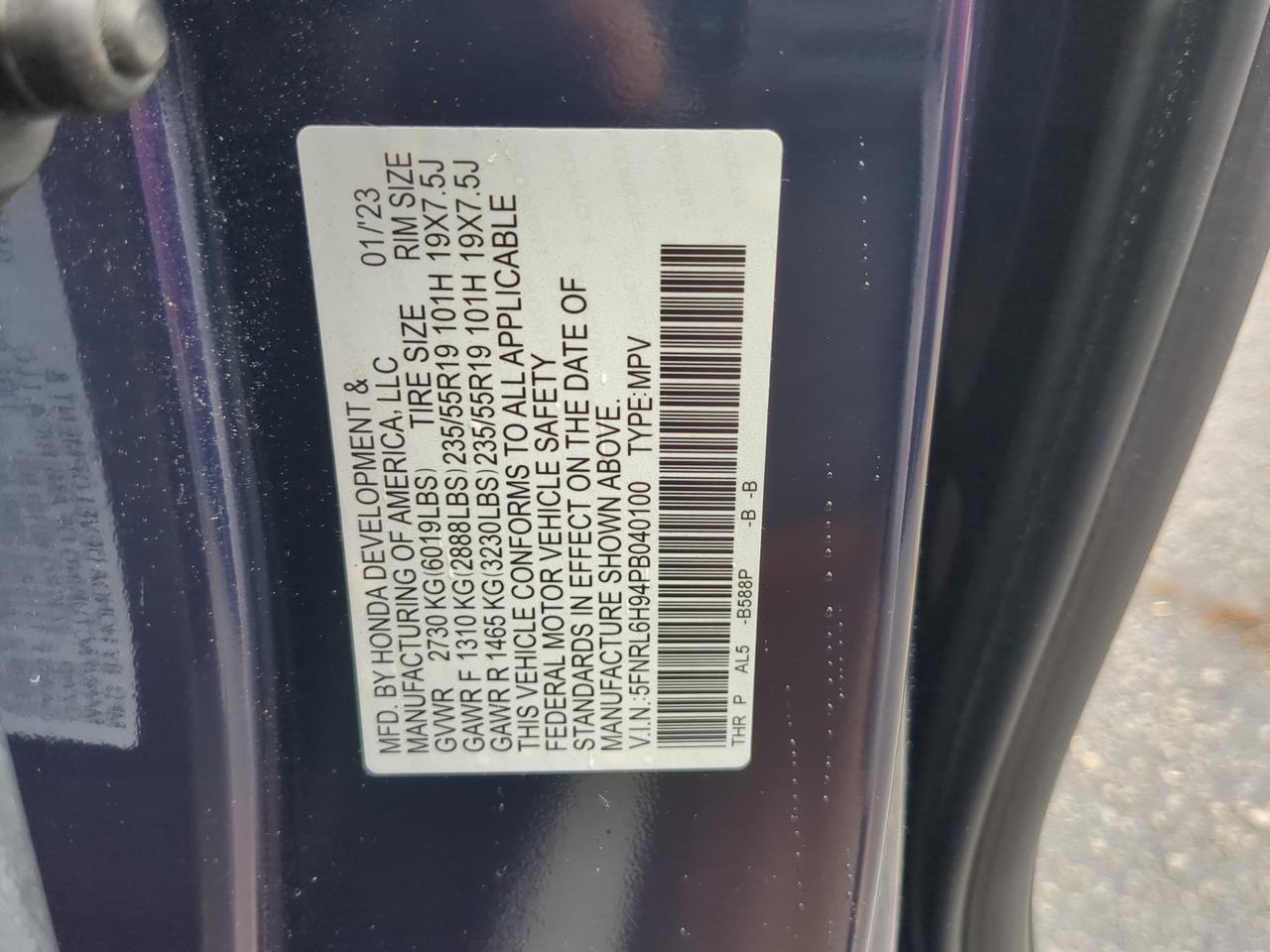 2023 Honda Odyssey Elite Winder GA