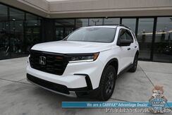 2023_Honda_Pilot_TrailSport / AWD / AutoStart / Power & Heated Leather Seats / Heated Steering / Panoramic Sunroof / Lane Departure & Blind Spot / Apple CarPlay & Android Auto / 360 Cam / 3rd Row / Seats 7 / Tow Pkg / 1-Owner_ Anchorage AK