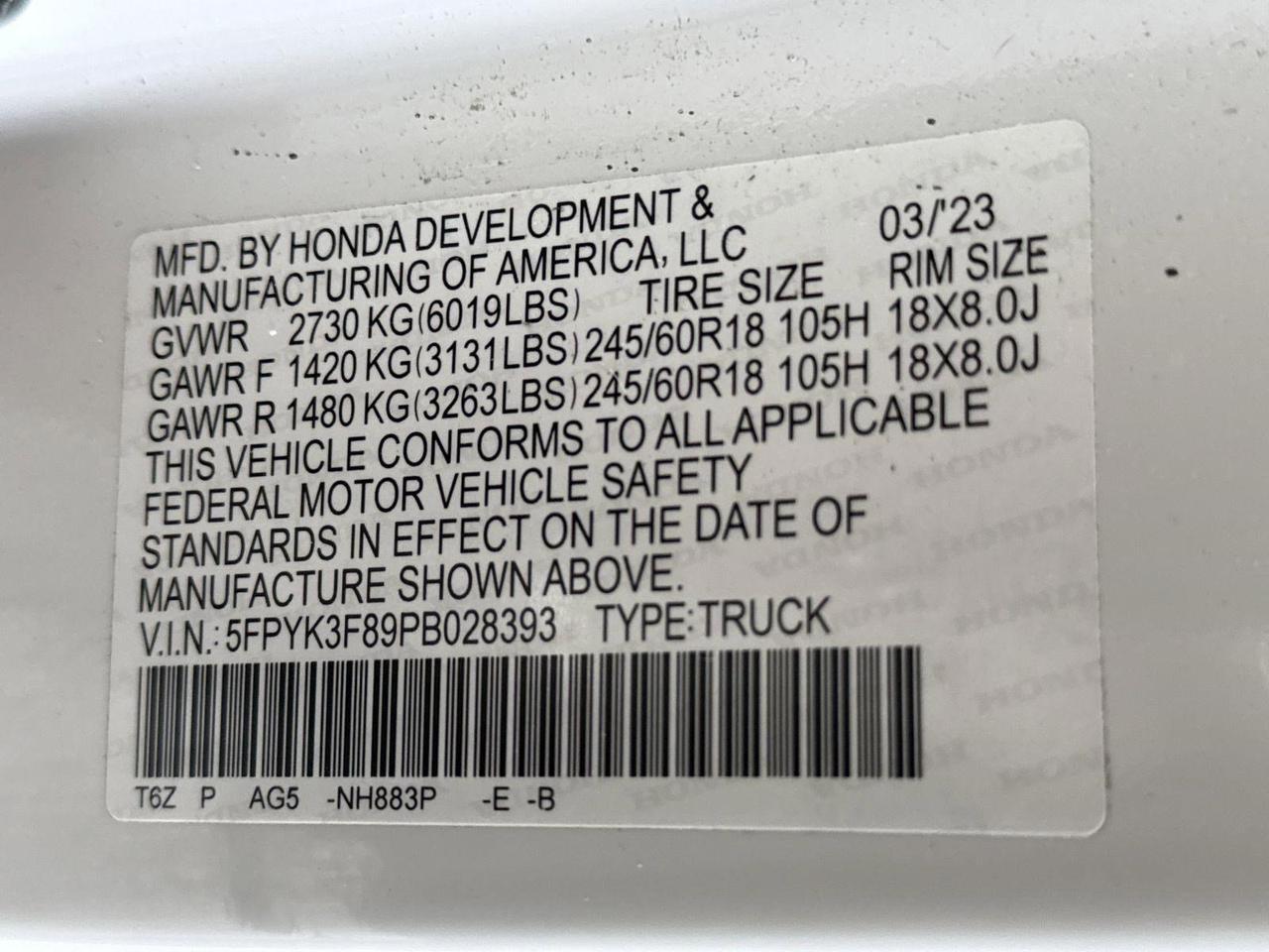 2023 Honda Ridgeline Black Edition San Antonio TX