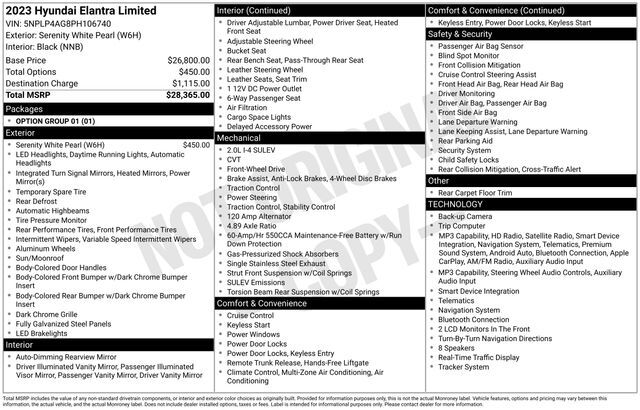 2023 Hyundai Elantra Limited Raleigh NC