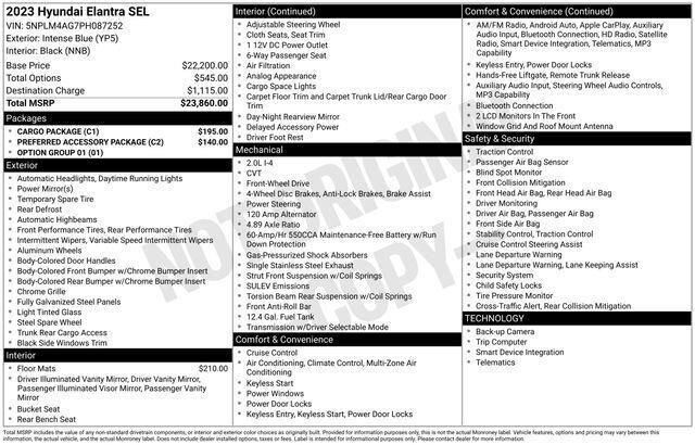 2023 Hyundai Elantra SEL