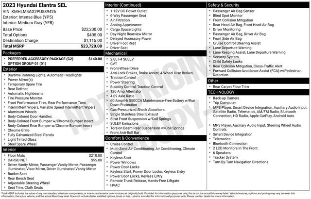 2023 Hyundai Elantra SEL Raleigh NC