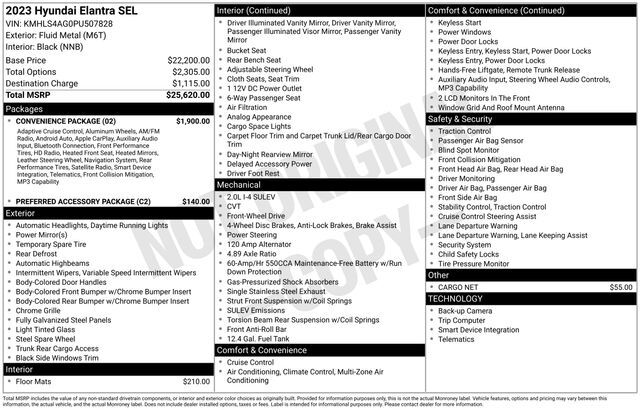 2023 Hyundai Elantra SEL Raleigh NC