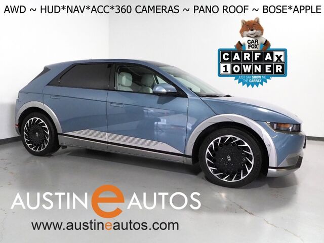 2023 Hyundai IONIQ 5 Limited AWD *HEADS-UP DISPLAY, PANORAMA GLASS ROOF, NAVIGATION, ADAPTIVE CRUISE, 360 VIEW CAMERAS, SMART PARKING, CLIMATE SEATS, HEATED STEERING, WIRELESS CHARGING, BOSE AUDIO, APPLE CARPLAY Round Rock TX