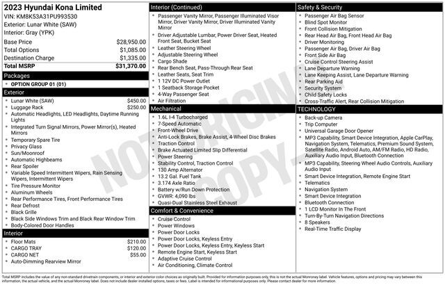 2023 Hyundai Kona Limited Raleigh NC