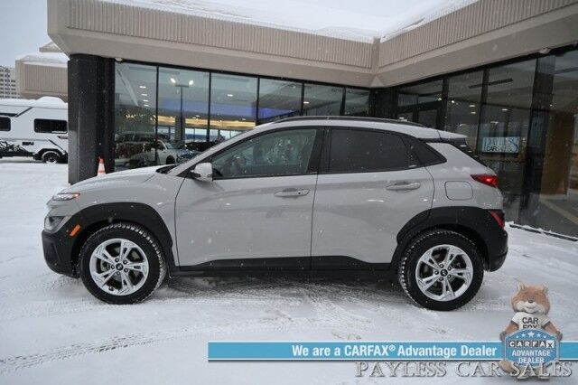 2023 Hyundai Kona SEL / AWD / Auto Start / Power Premium Cloth Seats / Cruise Control / Lane Departure & Blind Spot Alert / Apple CarPlay & Android Auto / Back Up Camera / Keyless Entry & Start / 33 MPG Anchorage AK 2023 Hyundai Kona SEL / AWD / Auto Start / Power Premium Cloth Seats / Cruise Control / Lane Departure & Blind Spot Alert / Apple CarPlay & Android Auto / Back Up Camera / Keyless Entry & Start / 33 MPG Anchorage AK