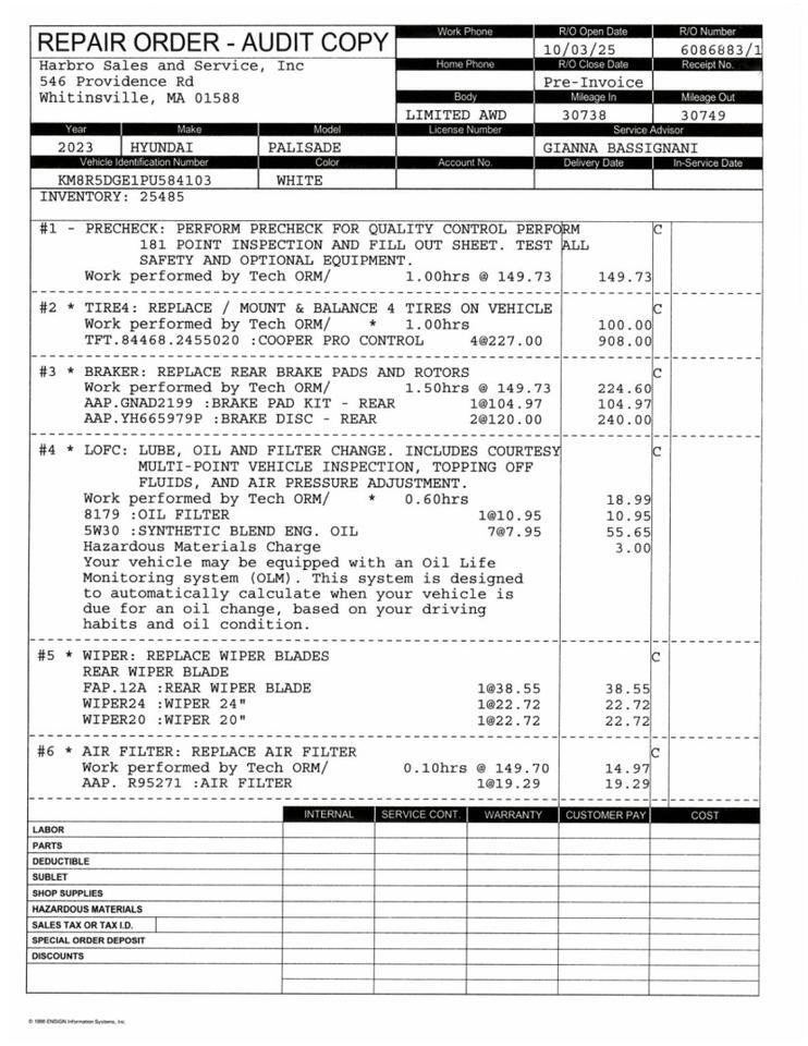 2023 Hyundai Palisade Limited - 1 OWNER - LOADED Webster MA