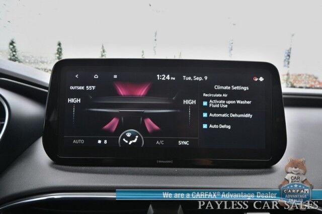 2023 Hyundai Santa Fe SEL / AWD / AutoStart / Power & Heated Cloth Seats / Navigation / Lane Departure & Blind Spot Alert / Adaptive Cruise / Apple CarPlay & Android Auto / Backup Camera / Keyless Entry & Start / 25 MPG / 1-Owner Anchorage AK