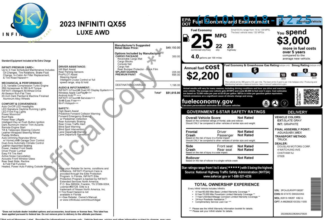 2023 INFINITI QX55 AWD LUXE West Chester PA