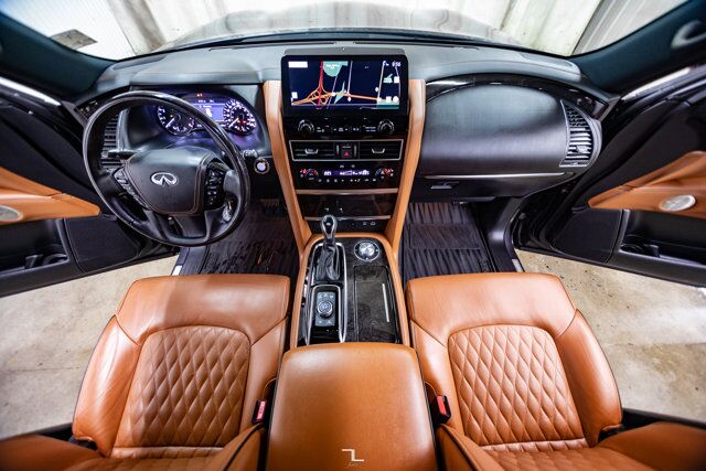 2023 Infiniti QX80 AWD Luxe Leather Roof Nav BCam Red Deer AB