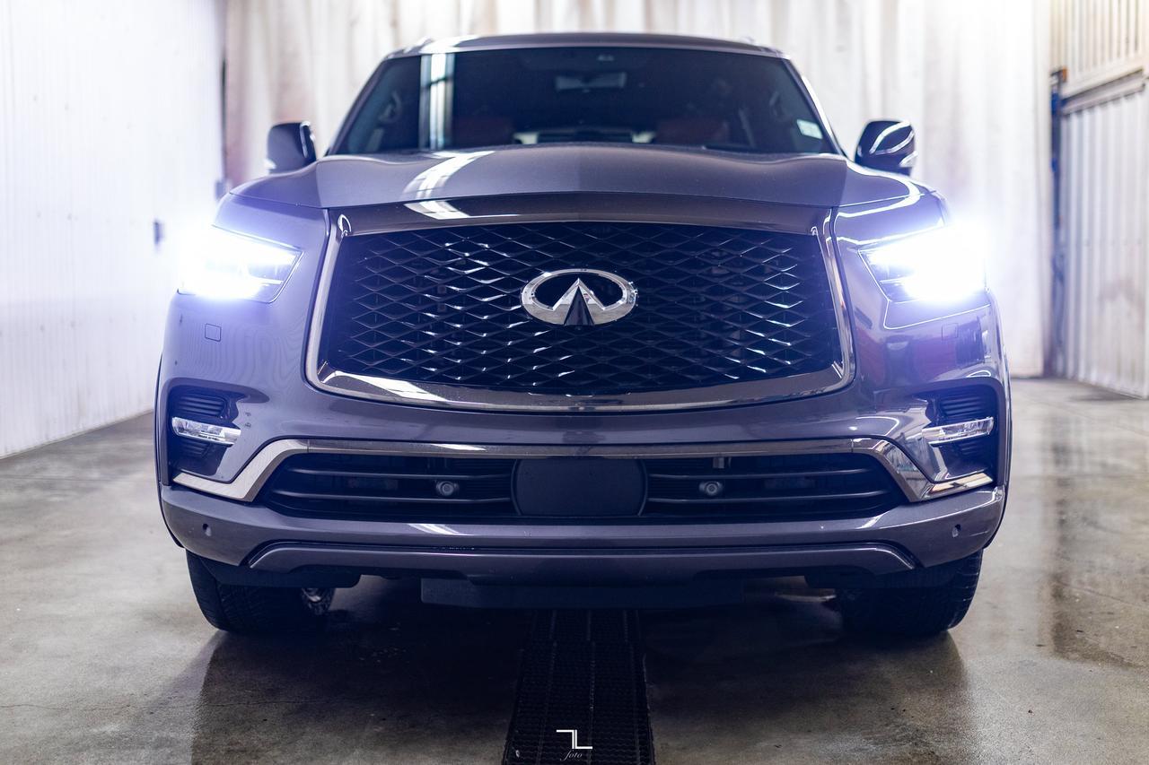 2023 Infiniti QX80 AWD Luxe Leather Roof Nav BCam Red Deer AB