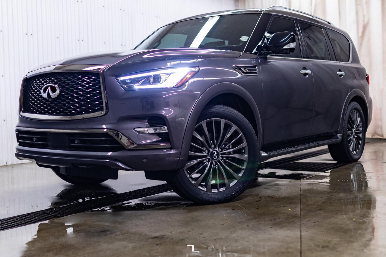 2023 Infiniti QX80 AWD Luxe Leather Roof Nav BCam Red Deer AB