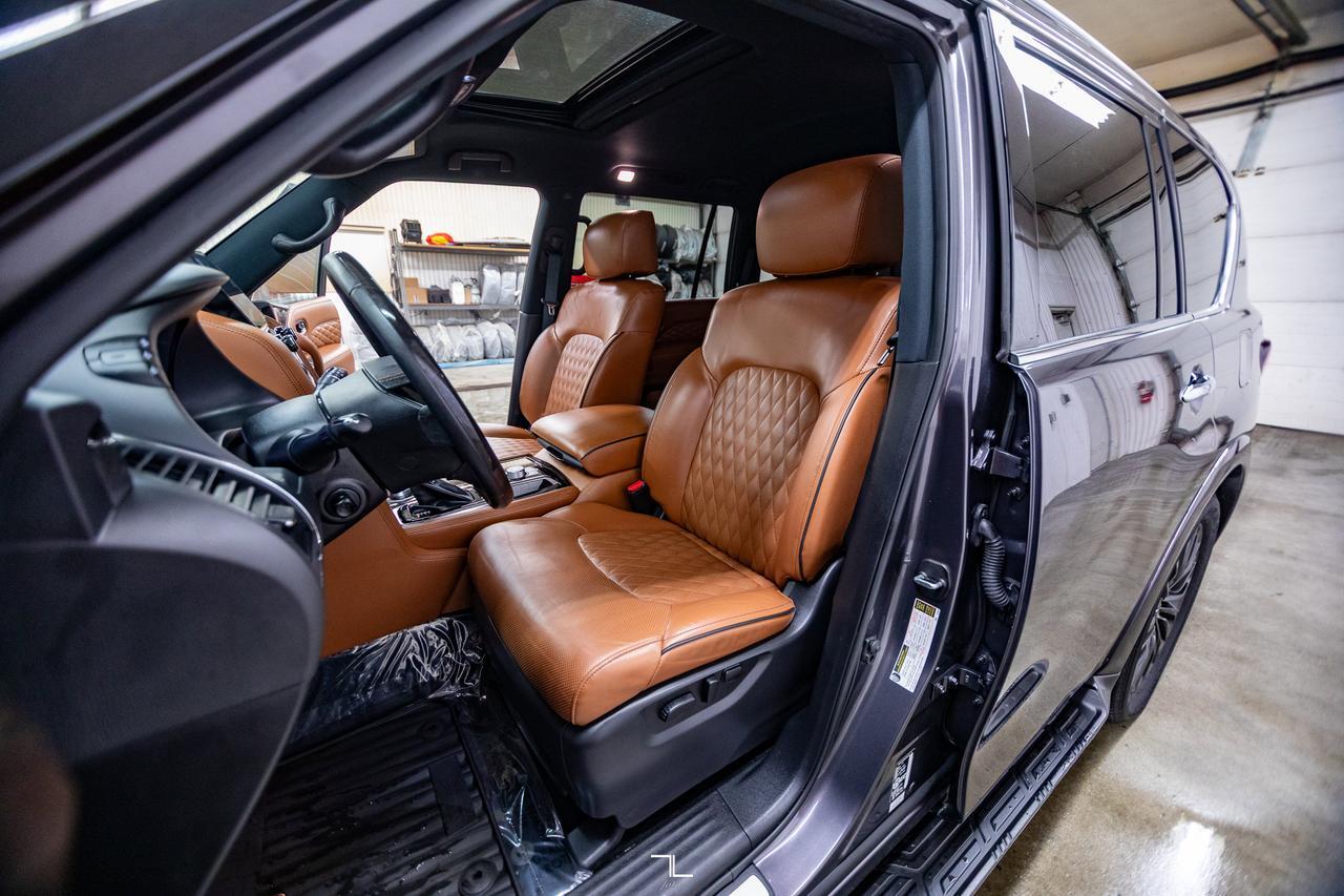 2023 Infiniti QX80 AWD Luxe Leather Roof Nav BCam Red Deer AB