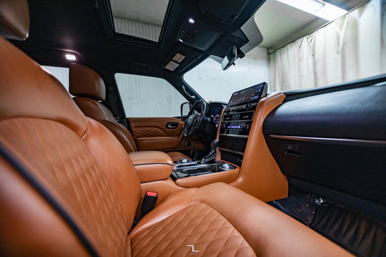 2023 Infiniti QX80 AWD Luxe Leather Roof Nav BCam Red Deer AB