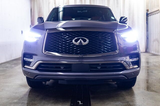 2023 Infiniti QX80 AWD Luxe Leather Roof Nav BCam Red Deer AB