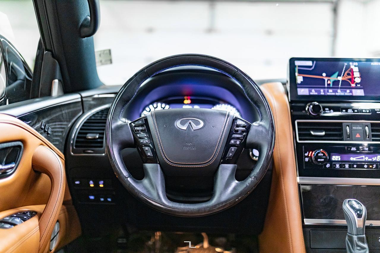 2023 Infiniti QX80 AWD Luxe Leather Roof Nav BCam Red Deer AB