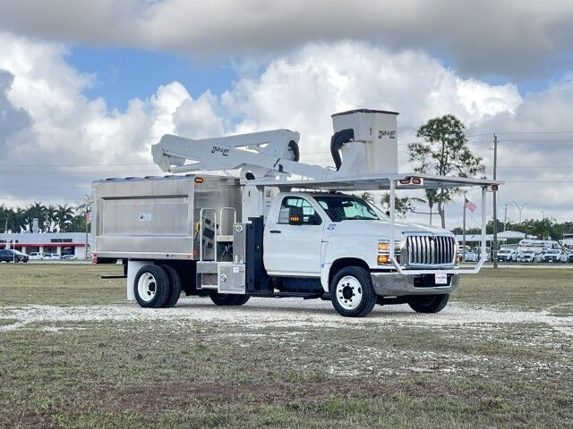 2023 International CV515 Dur-A-Lift DTAX2-45FP 50' Insulated Aerial Lift Bucket Truck with 9'9 Chipper Dump