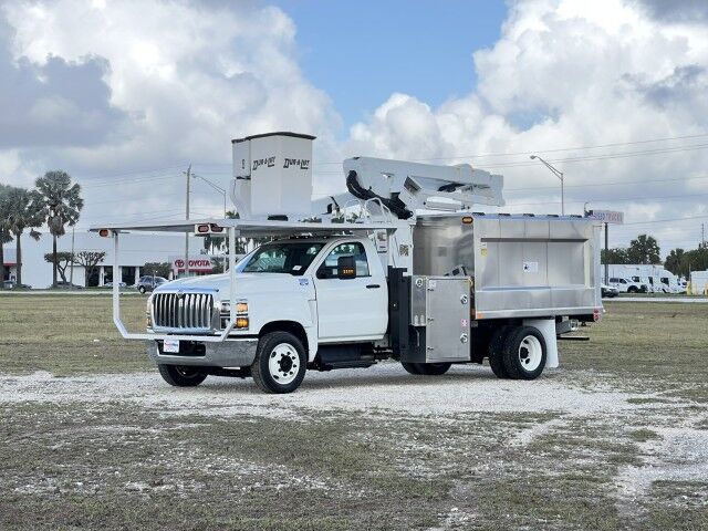 2023 International CV515 Dur-A-Lift DTAX2-45FP 50' Insulated Aerial Lift Bucket Truck with 9'9 Chipper Dump Miami FL