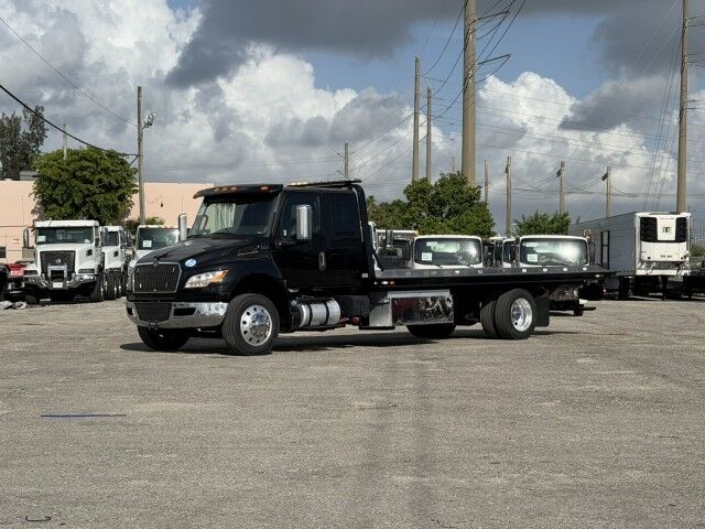 2023 International MV607 SBA Extended Cab Miller Chevron Steel Rollback Car Carrier Truck