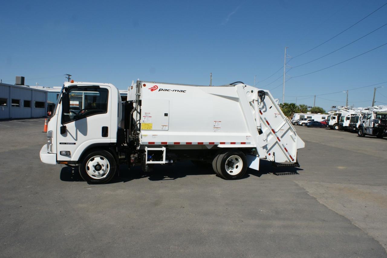 2023 Isuzu NRR 8 Yard Pac-Mac Rear Loader Garbage Truck Tampa FL