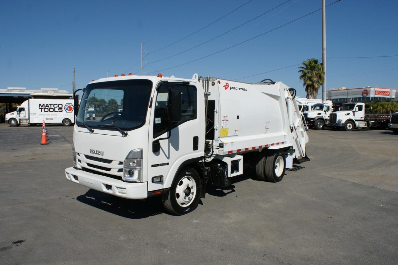 2023 Isuzu NRR 8 Yard Pac-Mac Rear Loader Garbage Truck Tampa FL