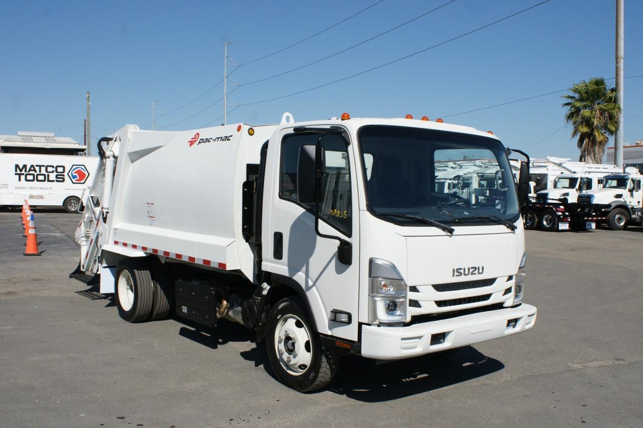 2023 Isuzu NRR 8 Yard Pac-Mac Rear Loader Garbage Truck