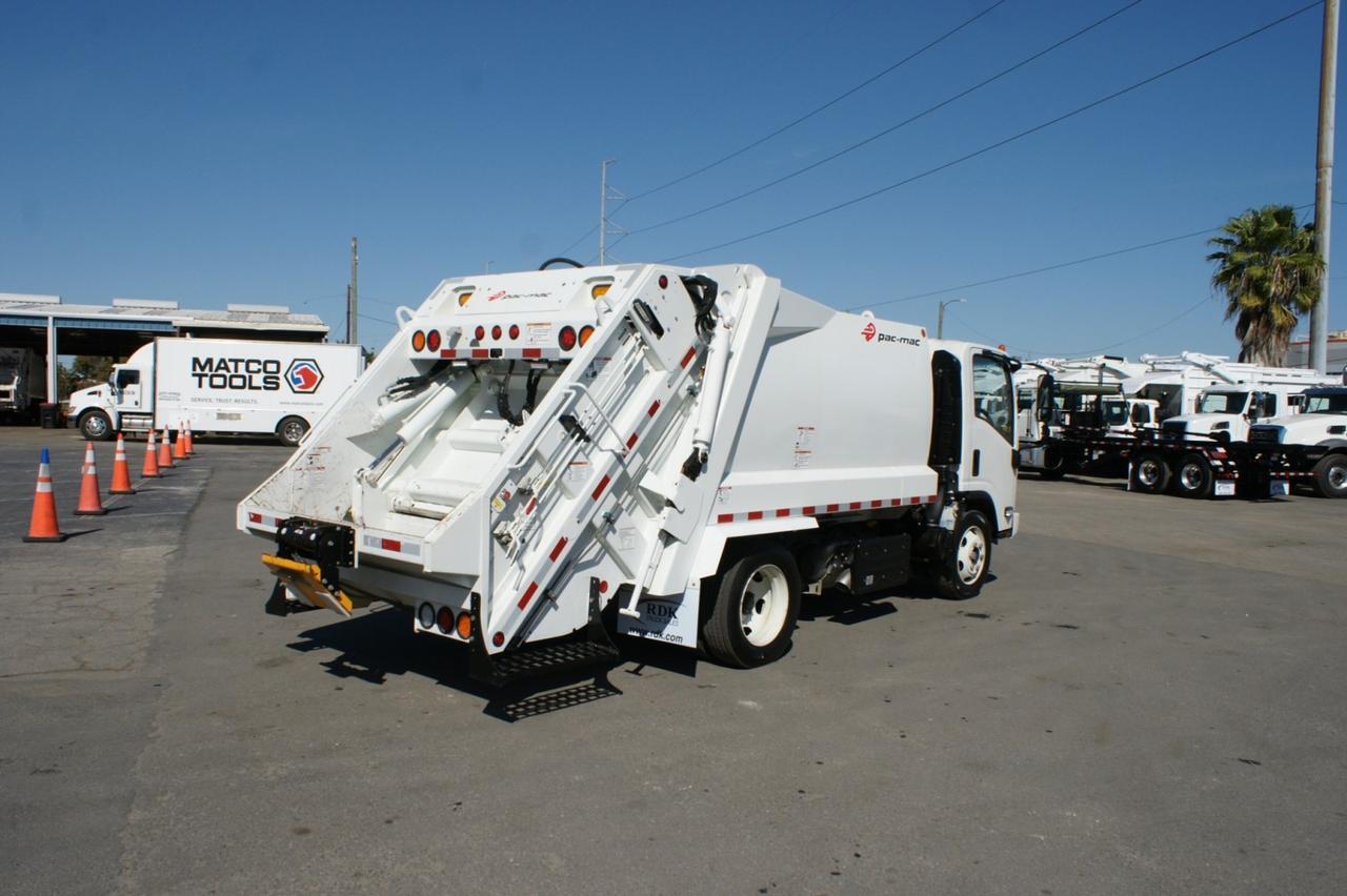2023 Isuzu NRR 8 Yard Pac-Mac Rear Loader Garbage Truck Tampa FL