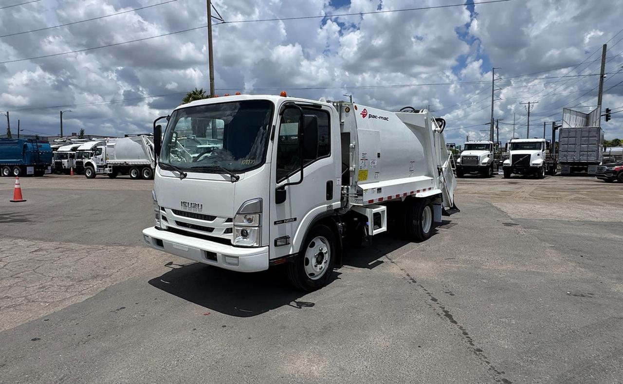 2023 Isuzu NRR 8 Yard Pac-Mac Rear Loader Garbage Truck Tampa FL
